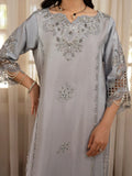 Grey-Haleema Sadia Sheesha Silk Embellished Stitched 2-Piece Suit-Liyana