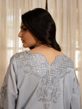 Grey-Haleema Sadia Sheesha Silk Embellished Stitched 2-Piece Suit-Liyana