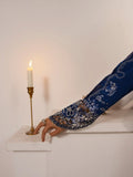 Haleema Sadia Sheesha Silk Embellished Stitched 3-Piece Suit-Sapphire