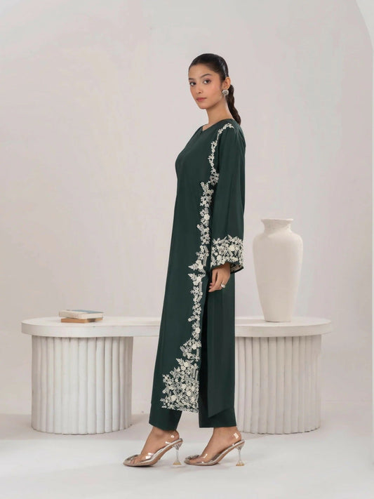 Stylish Collection Aaraish Linen Embroidered Stitched 2-Piece Suit–Margarita