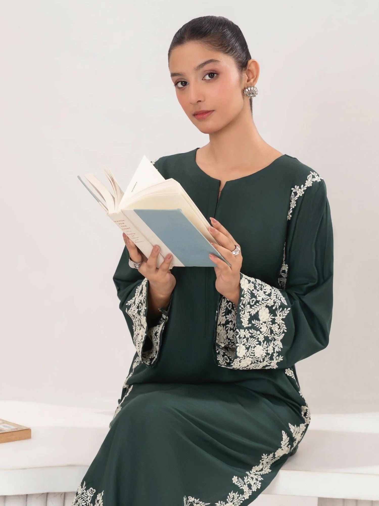 Stylish Collection Aaraish Linen Embroidered Stitched 2-Piece Suit–Margarita