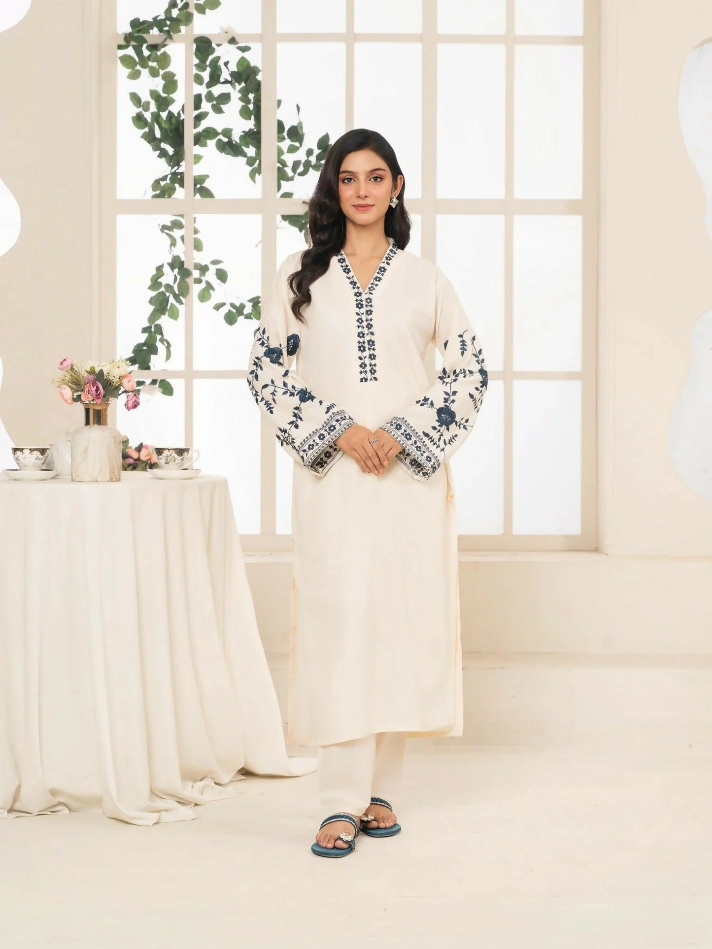 Stylish Collection Aaraish Linen Embroidered Stitched 2-Piece Suit-Imperial Attire