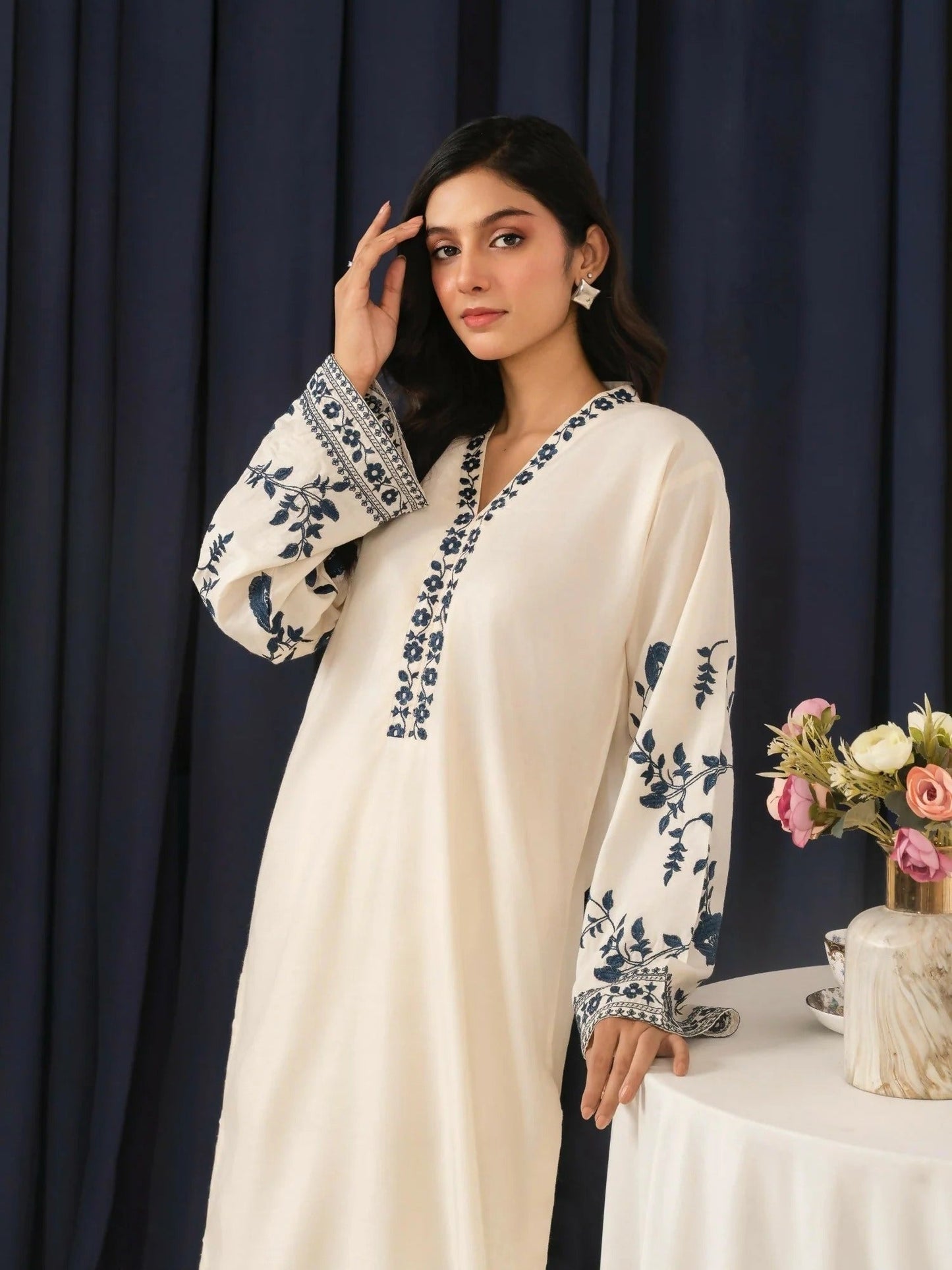 Stylish Collection Aaraish Linen Embroidered Stitched 2-Piece Suit-Imperial Attire