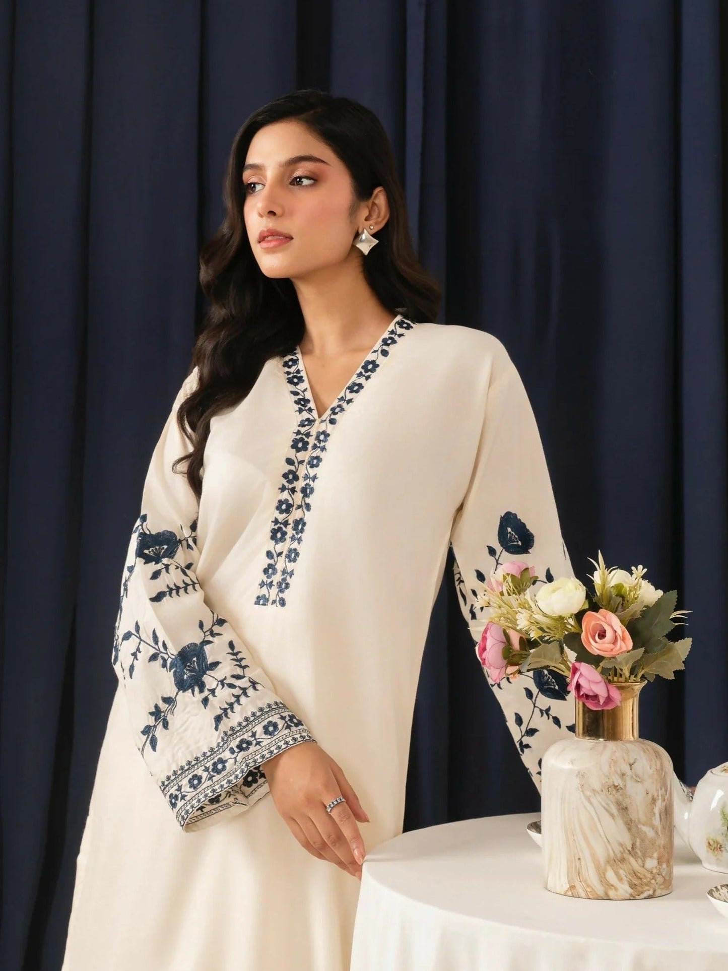 Stylish Collection Aaraish Linen Embroidered Stitched 2-Piece Suit-Imperial Attire