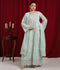 Manahil Arts Khaadi Net Embellished Stitched 3-Piece Suit-K-160-Mint Green