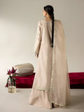 Beige Enzo Lune Des Fleurs Korean Raw Silk Embroidered Unstitched 3-Piece Suit-Reina