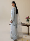 Blue Enzo Lune Des Fleurs Korean Raw Silk Embroidered Unstitched 3-Piece Suit-Esme
