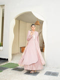 Lilac Manahil Arts Chiffon Embellished Stitched 3-Piece Suit-K-147-Lilac