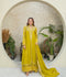 Manahil Arts Chiffon Embellished Stitched 3-Piece Suit-SW 04-Mustard