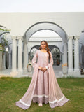 Lilac Manahil Arts Khaadi Net Embellished Stitched 3-Piece Suit-K-152-Lilac