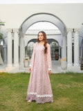 Lilac Manahil Arts Khaadi Net Embellished Stitched 3-Piece Suit-K-152-Lilac