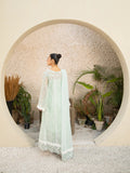 Manahil Arts Khaadi Net Embellished Stitched 3-Piece Suit-K-152-Aqua