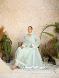 Manahil Arts Khaadi Net Embellished Stitched 3-Piece Suit-K-152-Aqua