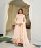 Manahil Arts Chiffon Embellished Stitched 3-Piece Suit-K-147-Peach