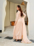 Peach Manahil Arts Chiffon Embellished Stitched 3-Piece Suit-K-147-Peach