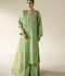 Enzo Lune Des Fleurs Korean Raw Silk Embroidered Stitched 3-Piece Suit-Zyla