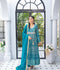 Manahil Arts Chiffon Embroidered Stitched 3-Piece Suit-Kurti 105-Teal