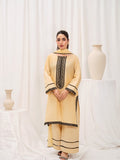 Golden HEM Lawn Cotton Embroidered Stitched 3-Piece Suit-June