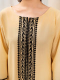 Golden HEM Lawn Cotton Embroidered Stitched 3-Piece Suit-June