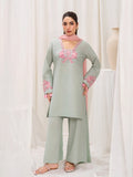 Green HEM Lawn Cotton Embroidered Stitched 3-Piece Suit-Taurus