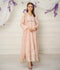 Manahil Arts Chiffon Embellished Stitched 3-Piece Suit-ND-6-Peach