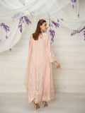 Peach Manahil Arts Chiffon Embellished Stitched 3-Piece Suit-ND-6-Peach
