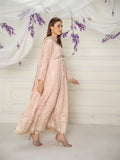 Peach Manahil Arts Chiffon Embellished Stitched 3-Piece Suit-ND-6-Peach