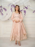 Peach Manahil Arts Chiffon Embellished Stitched 3-Piece Suit-ND-6-Peach