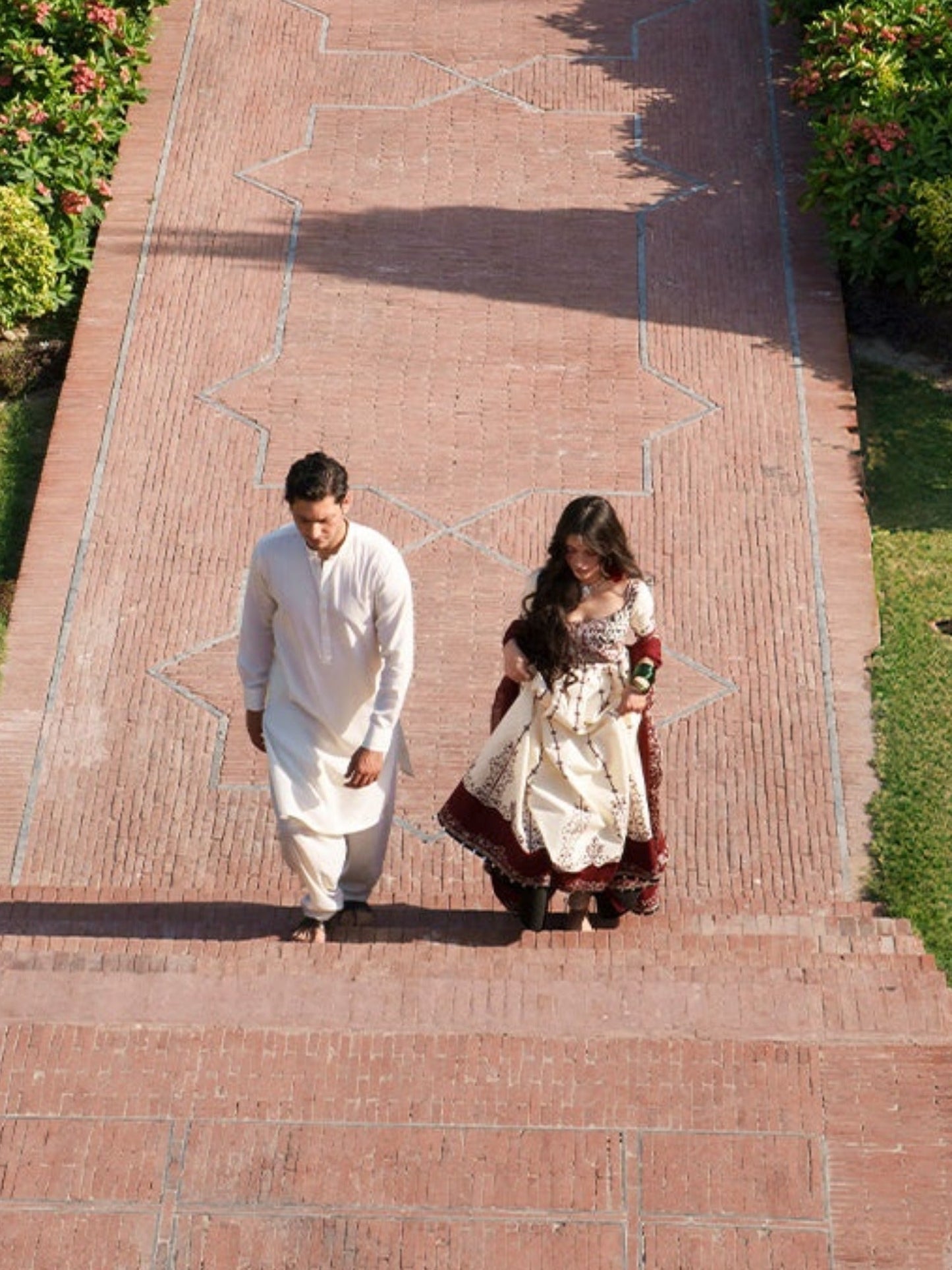 Maroon and White-Binilyas Mausam Summer'26 Lawn Embroidered Unstitched 3-Piece Suit-501