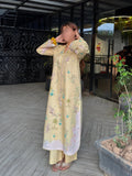 Yellow Sehrish Kanwal Lawn Embroidered Stitched 2-Piece Suit-Butter Muse