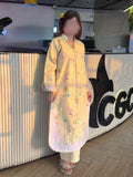 Yellow Sehrish Kanwal Lawn Embroidered Stitched 2-Piece Suit-Butter Muse