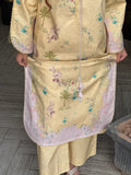 Yellow Sehrish Kanwal Lawn Embroidered Stitched 2-Piece Suit-Butter Muse