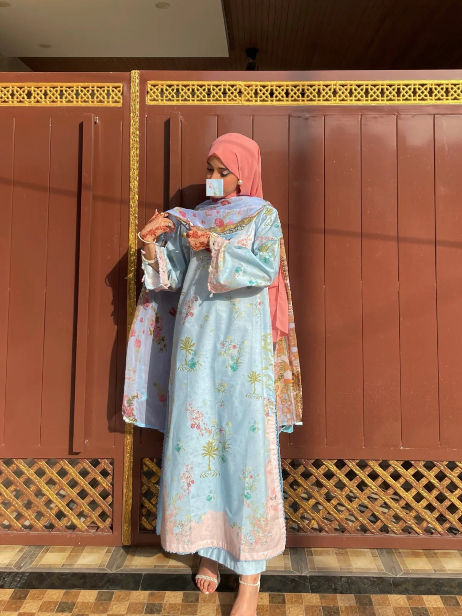 Blue Sehrish Kanwal Lawn Printed Stitched 2-Piece Suit-Icy Breeze