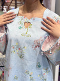 Blue Sehrish Kanwal Lawn Printed Stitched 2-Piece Suit-Icy Breeze