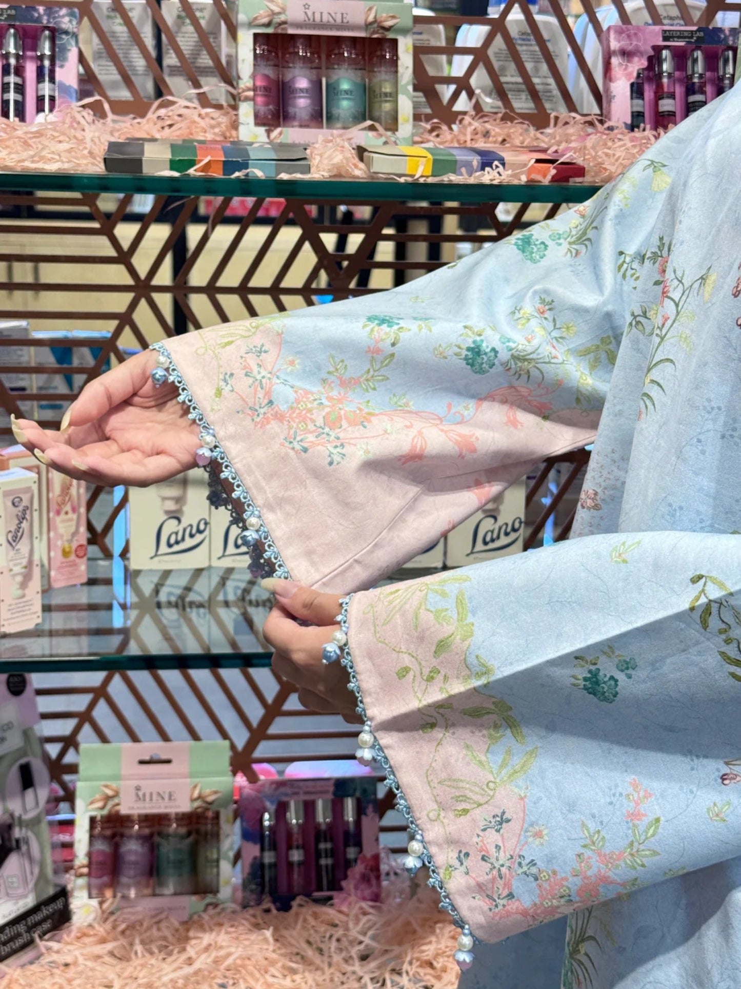 Blue Sehrish Kanwal Lawn Printed Stitched 2-Piece Suit-Icy Breeze