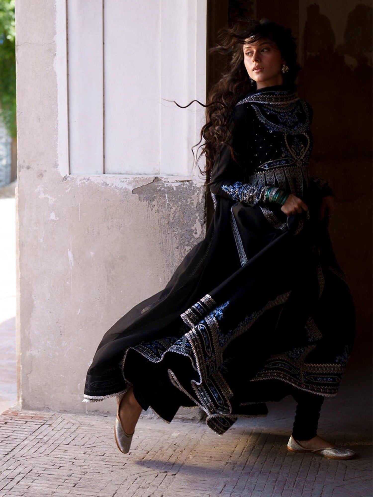 Black and Blue-Binilyas Mausam Summer'26 Lawn Embroidered Unstitched 3-Piece Suit-502