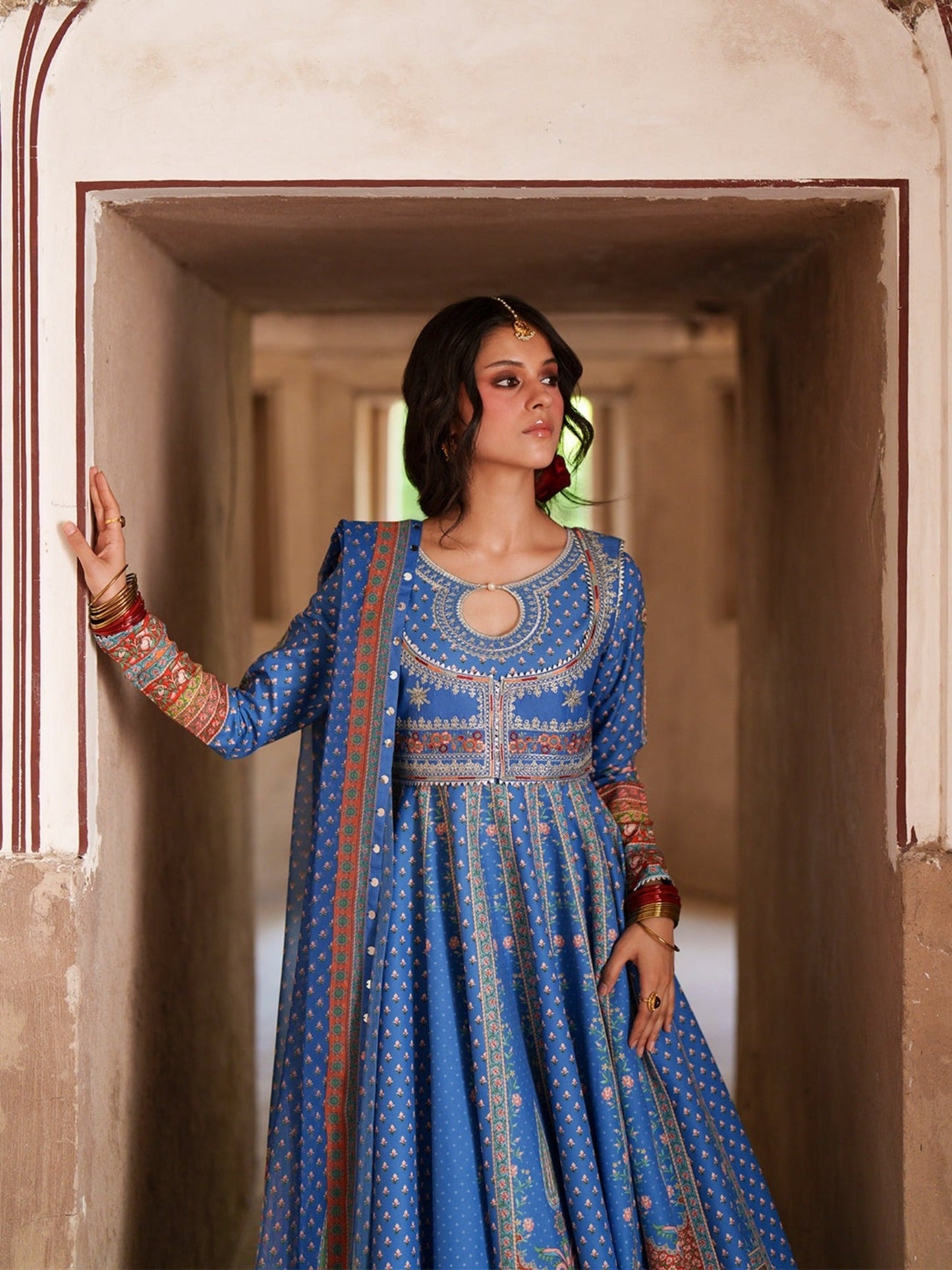 Blue-Binilyas Mausam Summer'26 Lawn Embroidered Unstitched 3-Piece Suit-503-A