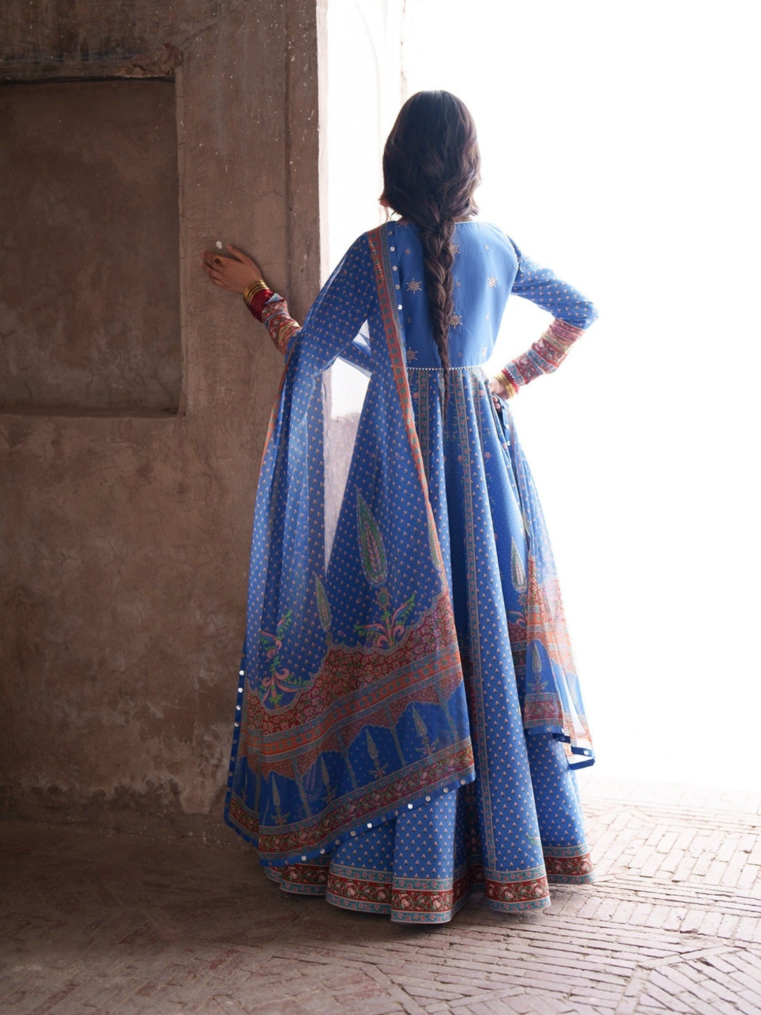 Blue-Binilyas Mausam Summer'26 Lawn Embroidered Unstitched 3-Piece Suit-503-A