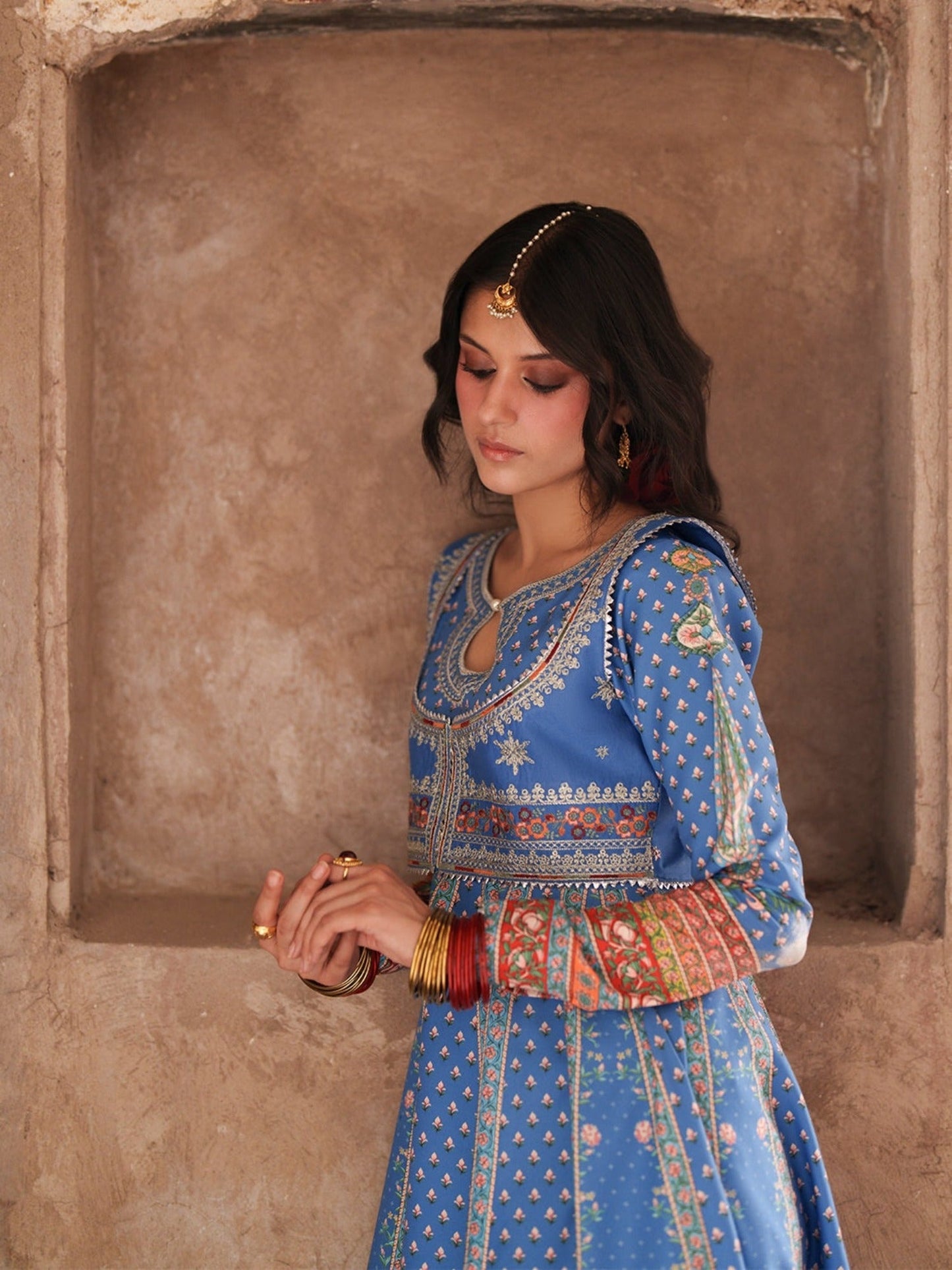 Blue-Binilyas Mausam Summer'26 Lawn Embroidered Unstitched 3-Piece Suit-503-A