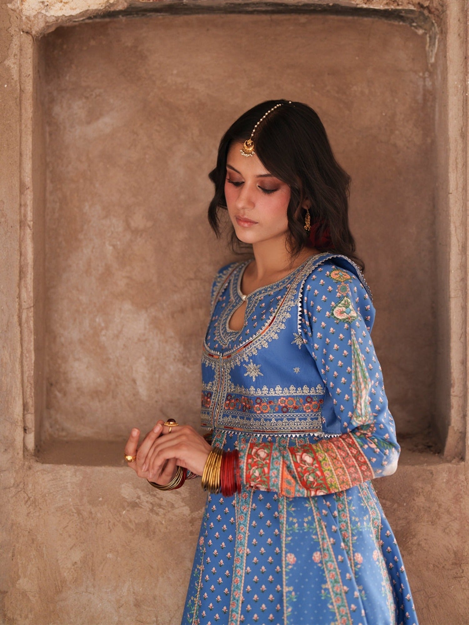 Blue-Binilyas Mausam Summer'26 Lawn Embroidered Unstitched 3-Piece Suit-503-A