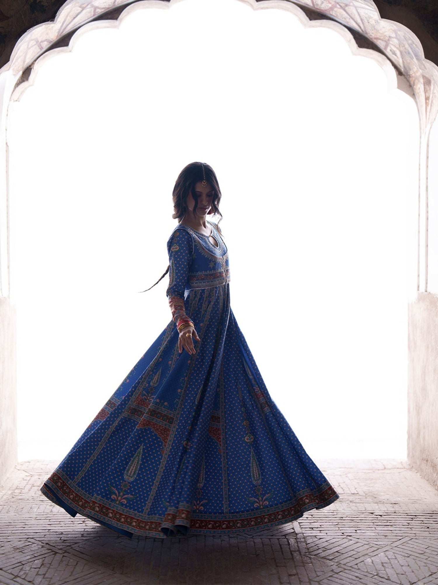 Blue-Binilyas Mausam Summer'26 Lawn Embroidered Unstitched 3-Piece Suit-503-A