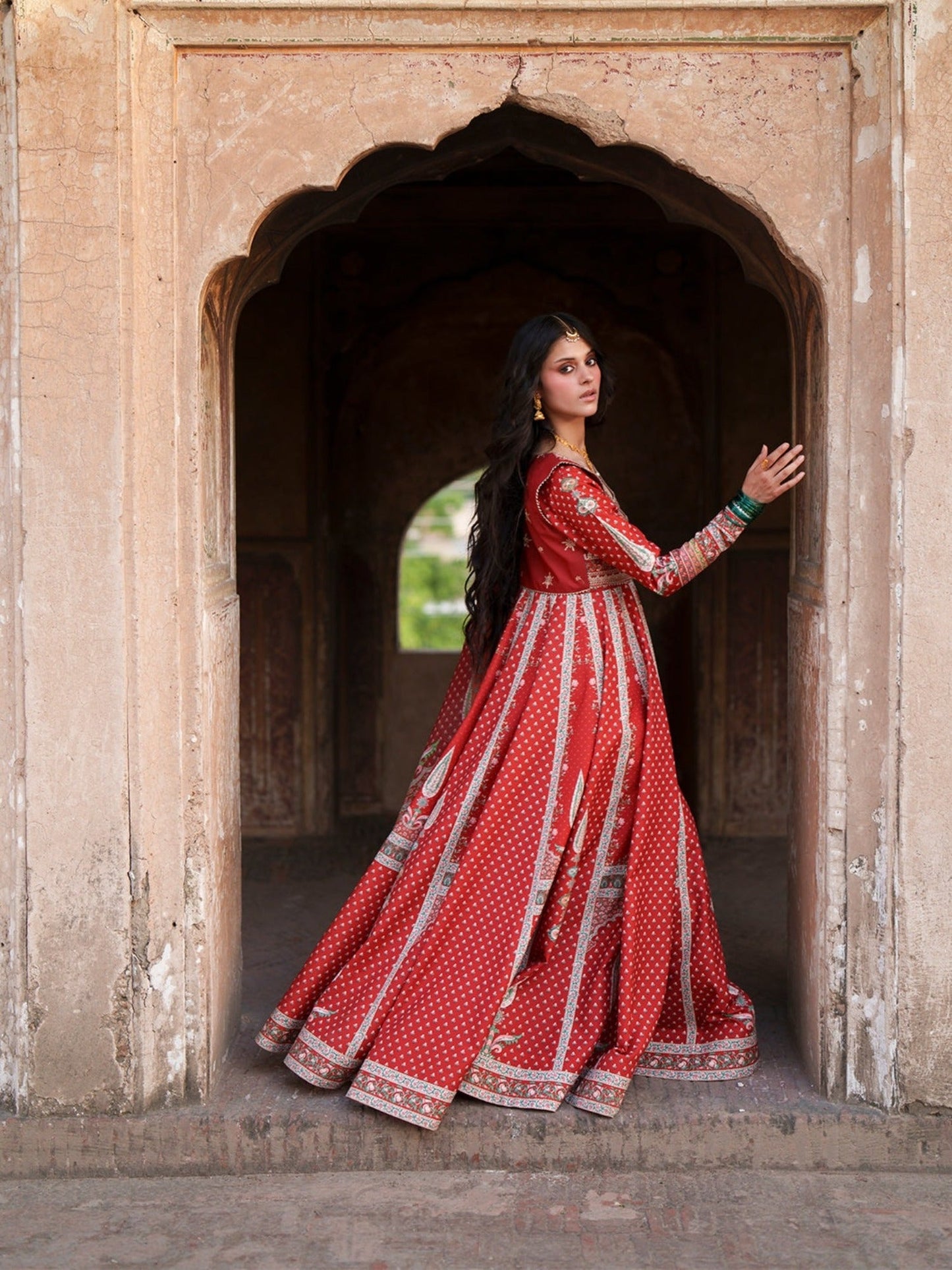 Red-Binilyas Mausam Summer'26 Lawn Embroidered Unstitched 3-Piece Suit-503-B
