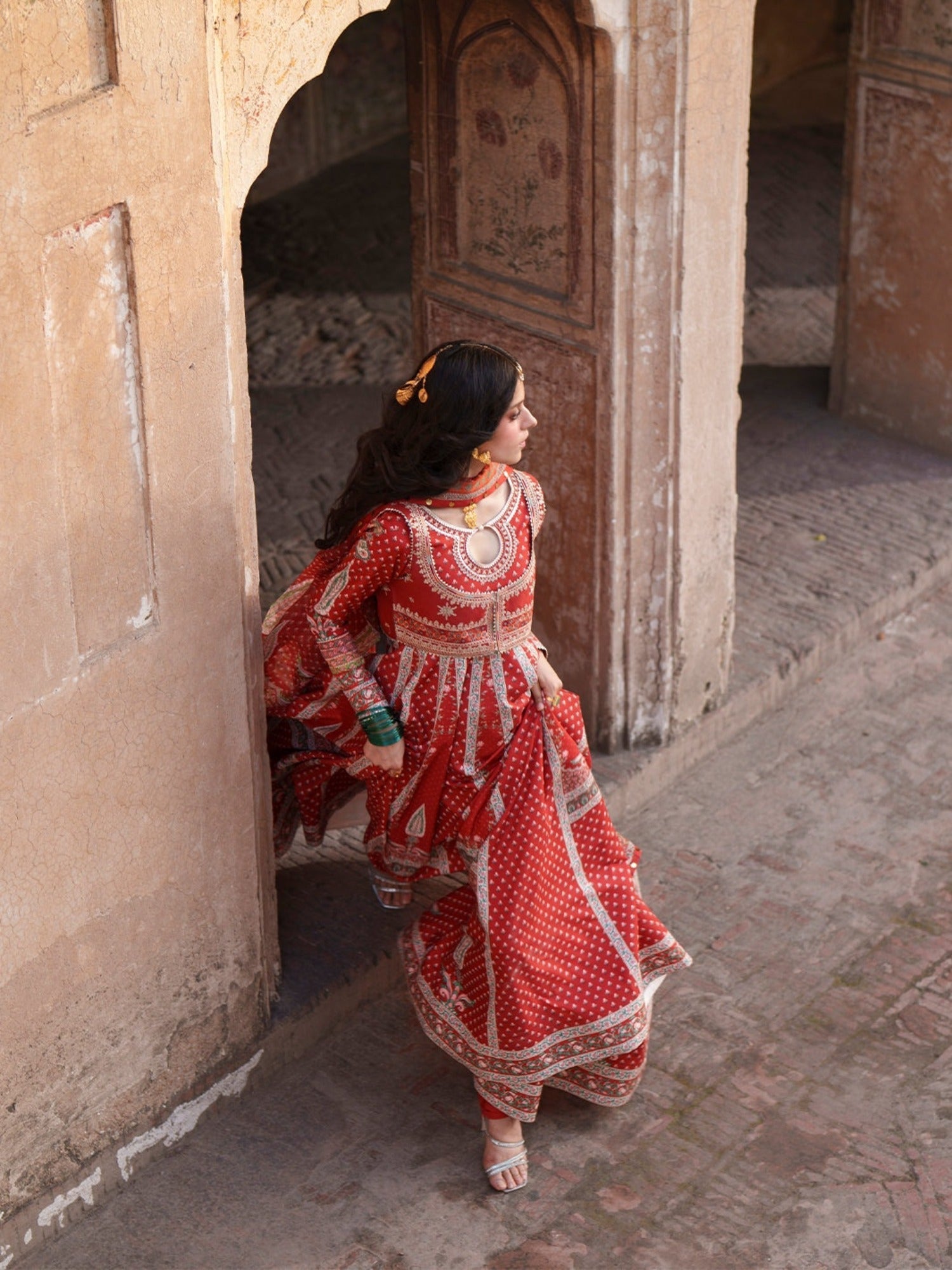 Red-Binilyas Mausam Summer'26 Lawn Embroidered Unstitched 3-Piece Suit-503-B