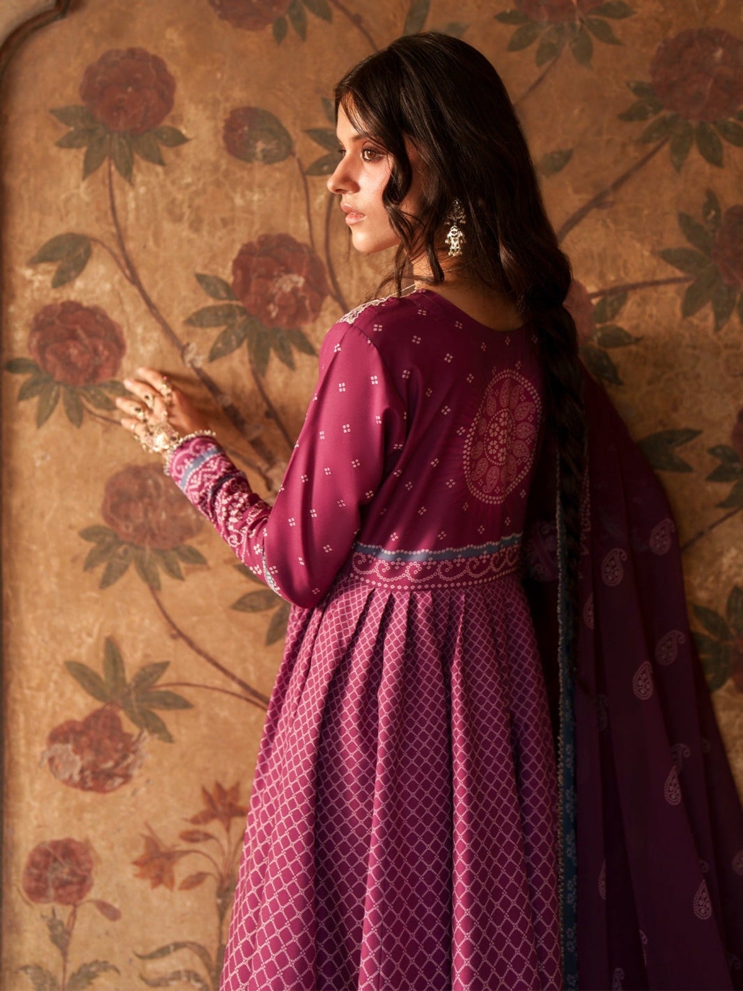 Pink-Binilyas Mausam Summer'26 Lawn Embroidered Unstitched 3-Piece Suit-504-A