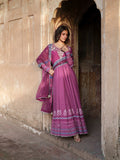 Pink-Binilyas Mausam Summer'26 Lawn Embroidered Unstitched 3-Piece Suit-504-A