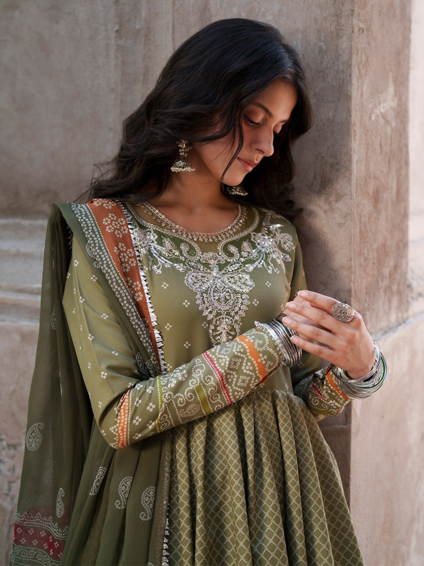 Green-Binilyas Mausam Summer'26 Lawn Embroidered Unstitched 3-Piece Suit-504-A