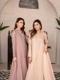 Lilac Manahil Arts Chiffon Embellished Stitched 3-Piece Suit-SW 04-Lilac