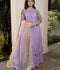 HEM Organza Embroidered Sharara-Lotus Outfit-Lilac