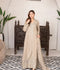 Manahil Arts Chiffon Embellished Stitched 3-Piece Suit-SW 04-Beige
