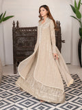 Beige Manahil Arts Chiffon Embellished Stitched 3-Piece Suit-SW 04-Beige